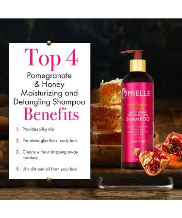 Mielle Organics Pomegranate & Honey Moisturizing Shampoo and Conditioner for Type 4 Hair - Buy Online on GoSupps.com