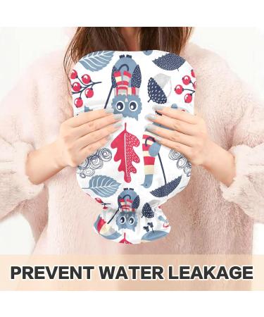 NAANLE Cartoon Owl Water Bottle - 1L Transparent Hot & Cold Therapy Bag for Pain Relief Hand & Foot Warmer - Buy Online on GoSupps.com