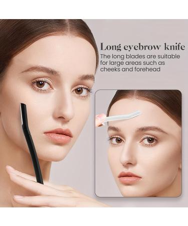 Stainless Steel Eyebrow Trimmer & Makeup Tools - Precision Hair Removal Shears with Comb (Black) - Buy Online on GoSupps.com