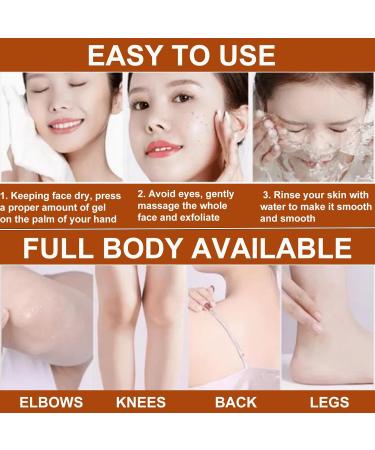 Orange Exfoliating Whitening Gel Vitamin C Face Exfoliator Scrub Whitening Scrub Exfoliating Gel Deep Cleansing Exfoliating Face Wash Exfoliating Face Scrub For Men & Women Face Body Skin - 60g - Buy Online on GoSupps.com