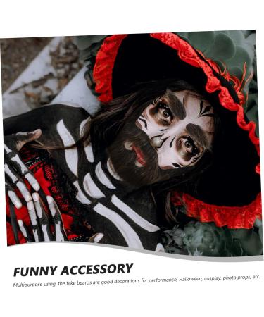 VINTORKY 1 Set Beard Dress up Cosplay Carnival Beard False Mustache Grey Santa Claus Beard Fake Eyebrow Plush - Buy Online on GoSupps.com