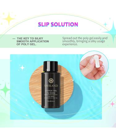 Saviland Poly Gel Nail Kit for Beginners - 60g Clear Poly Gel Set with 72W UV Lamp - Nail Extension Starter Set for DIY French Manicure - Includes Slip Solution, Base & Top Gel, Decorations - Perfect Home Party Gift - Buy Online on GoSupps.com