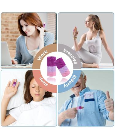 Ednyzakrn 10-Piece Finger Protection Bandage Set | Stretchable Covers for Arthritis Injury & Swelling | Basketball Finger Guard in Purple & Pink - Buy Online on GoSupps.com