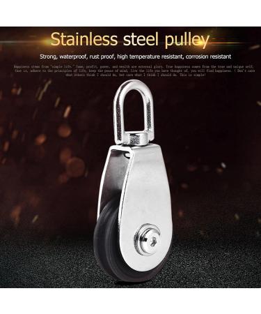 Stainless Steel Shell Dual Bearings Silent Pulley Block with Nylon Wheel Groove Allowing 360 Degree Rotation. Ideal for Gym Workouts - Buy Online on GoSupps.com
