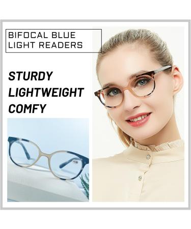 OCCI CHIARI Bifocal Reading Glasses for Women - Blue Light Blocking Clear Top Stylish & Affordable - Available in 1.0 to 3.5 (200+ Brown - Buy Online on GoSupps.com