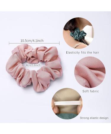 6Pcs Bamboo-Derived Rayon Silk Hair Bands Ponytail Holder Scrunchy Ties for Women Girls, Multi-colored Set - Buy Online on GoSupps.com