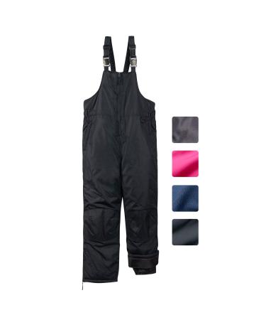 Cherokee Kids Snow Bib  Boys and Girls Insulated Ski Pants Overalls (4-18) Black 7