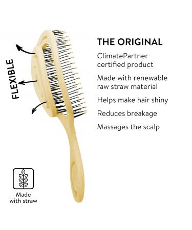 Chiara Ambra Spiral Hairbrush - Eco-Friendly Yellow Hair Brush for Curls & Long Hair | Scalp Massage Brush for Women Men & Children - Buy Online on GoSupps.com
