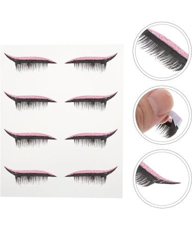 Beavorty 4 Pairs False Eyelashes Eye Makeup Sticker Women Wispy Eye Lashes Shiny Eyeliner Stickers Invisible Eye Line Strip Sticker Fake Lashes Eyelash Sticker Man Lip Gloss Plastic Dense - Buy Online on GoSupps.com