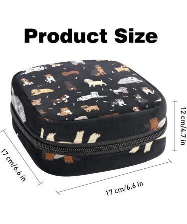 Shop Cute Dog Pattern Women's Binding Storage Bag - Stylish Menstrual & Tampon Zip Pockets | Multi-Functional Organization - Buy Online on GoSupps.com