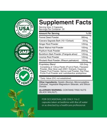 Bundle of Herbal Laxative Capsules with Probiotics and Colon Cleanser & Detox - Natural Colon Detox Digestive Support System - Lactobacillus Acidophilus Probiotic Supplement Body Cleanse - Buy Online on GoSupps.com