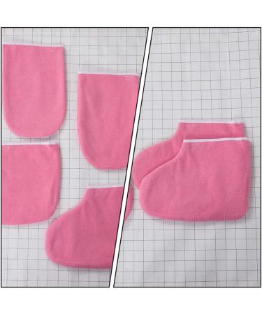FOMIYES 8 Sets Leather Horn Boots Paraffin Bath Wax Treatment Foot Cover Paraffin Wax Booties Spa Tanning Mitt Feet Paraffin Wax Mittens Glove Women's Manicure Tools Polyester Lining Hand - Buy Online on GoSupps.com