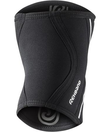 Rehband Elbow Bandage 5mm SBR/Neoprene Sleeve for Strength Sports - Anatomical Non-Slip Design for Men & Women - XS Black - 1 Piece - Buy Online on GoSupps.com