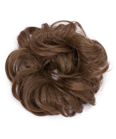 SEGO Hair Extensions - Realistic Ash Brown Wavy Tie Updo Bun | 30g Quality Hair Enhancements - Buy Online on GoSupps.com