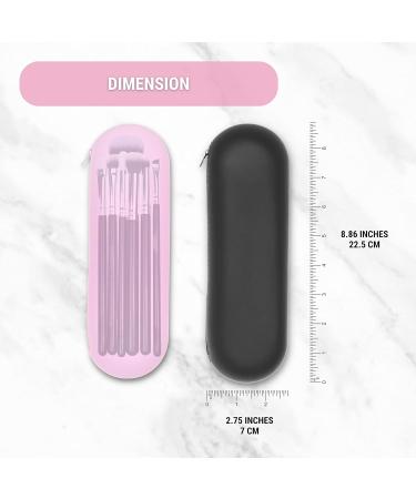Travel Makeup Brush Holder 2 Pack - Silicon Portable Organizer for Face Brushes (Pink & Black) - Buy Online on GoSupps.com