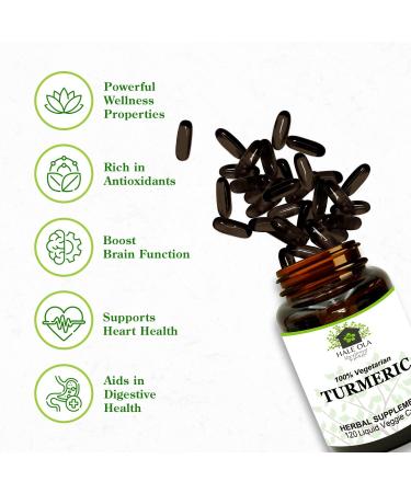 Turmeric Curcumin Supplement |120 Liquid Capsules - Ultra High Absorption Potent Turmeric Curcumin Supplement with 95% Curcumin Extract - Non GMO Tumeric Capsules for Joint Support Extra Strength - Buy Online on GoSupps.com