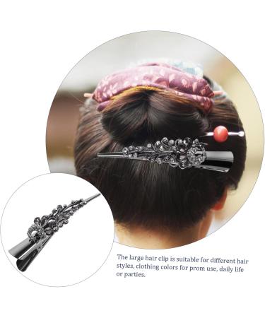 FRCOLOR Rhinestone Hair Clip Hair Jewelry Rhinestone Hairpins Hair Clips for Fine Hair Women Hairpin Hair Clips for Adults Hairpin for Women Party Hair Clips Girl Metal Women's Horn Clip - Buy Online on GoSupps.com