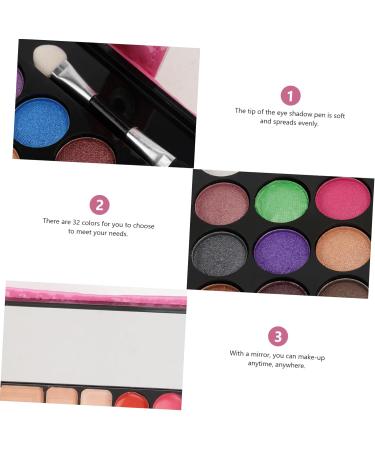Outanaya 1pcs 32 Eyeshadow Eye Shadows Makeup Palette Eyeshadow Pallet Eye Shadow Palettes Pink - Buy Online on GoSupps.com