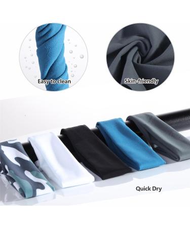 Buy Bynccea Sports Frontal Ligaments - Elastic Welding Tape Hair Bands for Men & Women | Slip-proof Yoga Running & Fitness Accessories in Black White Gray Blue Camouflage - Buy Online on GoSupps.com