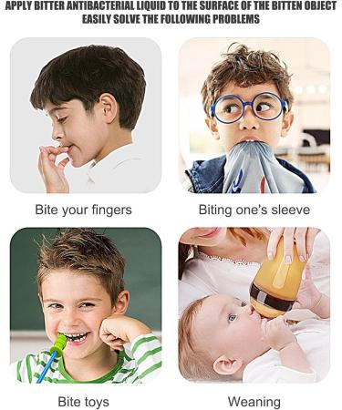 Anti Nail Biting Polish Kid's Bitter Tasting 10ml Liquid Polish 2 in 1 Design Nail Biting Stop Tool for Teenagers of All Ages Children Toddler and Adults - Buy Online on GoSupps.com
