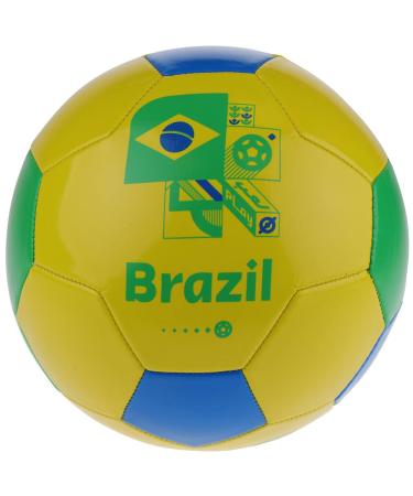 Capelli Sport FIFA World Cup Qatar 2022 Soccer Ball Souvenir Display, Officially Licensed Futbol for Youth and Adult Soccer Players Brazil Size 5