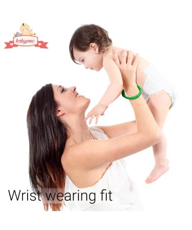 San Sero Teething Rings Set - Green Sensory Baby Teether Rings for Babies 0-12 Months | Pack of 2 Chew Toys for Boys & Girls - Buy Online on GoSupps.com