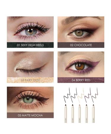 FOCALLURE 5 Colors Gel Eyeliner - Waterproof Glitter Eyeliner Pen - Long-Lasting Professional Makeup Pencil - Buy Online on GoSupps.com