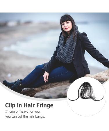 FOMIYES Piece Hair Brown Wig with Bangs Cosplay Brown Wigs for Women Side Bangs Black Ponytail Wig Extension Blow Dryers Black Bangs Black Curtains Faux Bangs No Trace Clip Miss - Buy Online on GoSupps.com