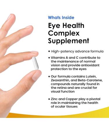 Lutein and Zeaxanthin Supplement for Eye Health with Vitamin A, B2 & Zinc - Made in the UK by New Leaf - Buy Online on GoSupps.com