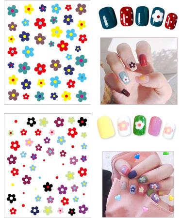 16 Sheets 3D Nail Stickers with Tweezer - Self-Adhesive Floral Nail Decals for Women Kids & Girls | Stylish Manicure Accessories - Buy Online on GoSupps.com
