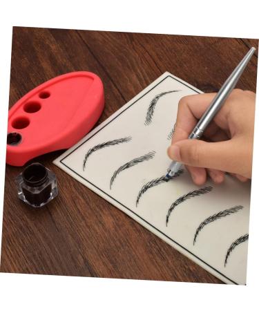 DRESSOOS Embroidered Eyebrow Pencil 1pc Single-end Pointed Embroidery Multifunction Manual Eyebrow Pen Silver Slender Thin - Buy Online on GoSupps.com