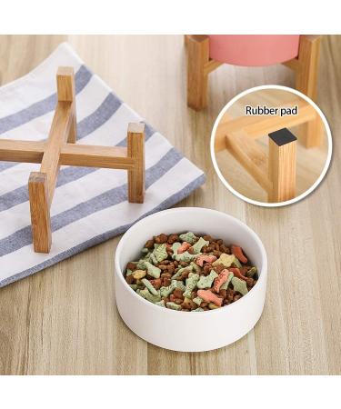 Ceramic Elevated Cat Food Dish with Stand - Anti Vomiting Pet Bowl for Cats and Small Dogs - 400ML/13.5OZ White - Buy Online on GoSupps.com