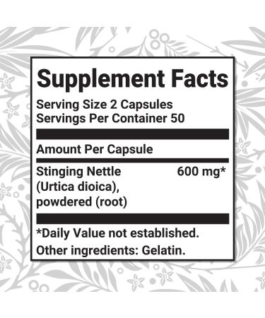 ZLoop Supplies Stinging Nettle Root Extract Capsules - Natural Prostate, Joint, and Urinary Tract Support - 100 Count - Buy Online on GoSupps.com