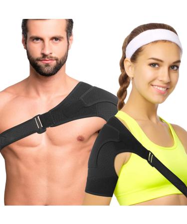 Heagimed Shoulder Support Brace for Men Adjustable Neoprene Shoulder Brace with Pressure Pad for Rotator Cuff Pain Relief and Injury Prevention One Size
