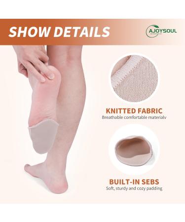 Buy Ballet Point Shoe Pads - Anti-Slip Forefoot Protectors & Toe Pouches | 2 Pairs Knitted Fabric Half Socks - Beige Long - International Shipping Available - Buy Online on GoSupps.com