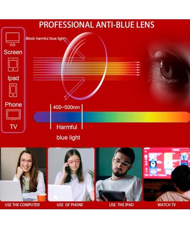 Kerecsen Women's Blue Light Blocking Reading Glasses - Stylish Pattern Eyewear (Mix Color -7 6.00) International Shipping Available - Buy Online on GoSupps.com