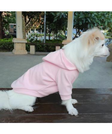 Hualisiji Dog Hoodie - Warm & Light Dog Sweater for Small Breeds (M Pink) | Soft Comfortable Dog Sweatshirt for Chihuahuas - Buy Online on GoSupps.com