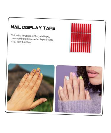 minkissy 5 Sets Display Board Tape Double Adhesive Manicure Tape Nail Pusher Removable Mounting Tape Nail Art Showing Tape Nail Display Stand Strip Adhesive Tape Crystal Accessories 5.9x1x0.2cm - Buy Online on GoSupps.com