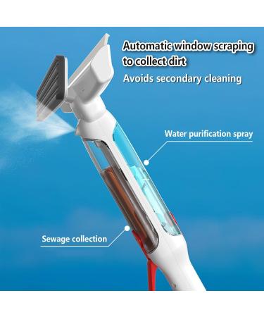 RRRYYYZZ 75'' Spray Window Squeegee with Extension Pole with 4-Section Extension Pole 4 in 1 Window Washing Squeegee Window Cleaner Squeegee with Sewage Collector and 5 Pads - Buy Online on GoSupps.com