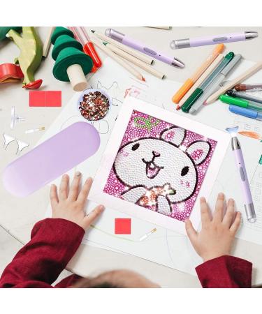 5D Diamond Painting LED Light Pen Kit - Rechargeable Art Accessory with 2 Light Modes, Glue, Clay & Storage Case - Purple - Buy Online on GoSupps.com