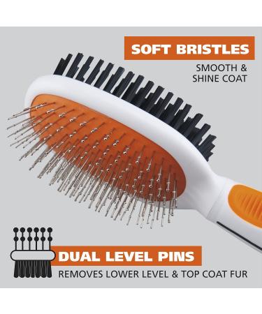 Wahl Premium Pet Double Sided Pin Bristle Brush - Model 858501 | Removes Loose Hair, Stimulates Skin, Creates Soft Coat Shine - Buy Online on GoSupps.com