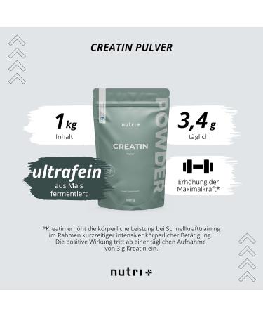 Buy 1 kg Creatine Monohydrate Powder - 99.99% Pure Vegan Ultra-Fine High Dose - Premium Quality Creatine Supplement - Fast International Shipping - Buy Online on GoSupps.com