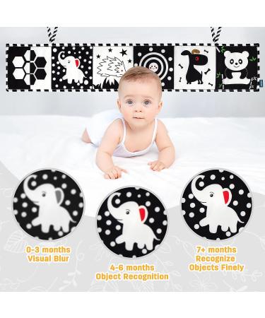 SYNARRY High Contrast Baby Book for Newborn - Black and White Cloth Book for Babies 0-6 Months - Giraffe Tummy Time Toy - Buy Online on GoSupps.com