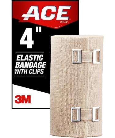 ACE 4 Inch Elastic Bandage with Clips - Beige - Ideal for Leg, Shoulder & More - 1 Count - Buy Online on GoSupps.com