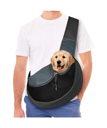 Brynnl Pet Sling Carrier Bag Pet Shoulder Bag Hand Free Sling Carrier for 13 lbs Small Pet Dog Cat Puppy Shoulder Carry Bag Adjustable Puppy Bag with Breathable Mesh Pouch for Travel Walking Outdoor
