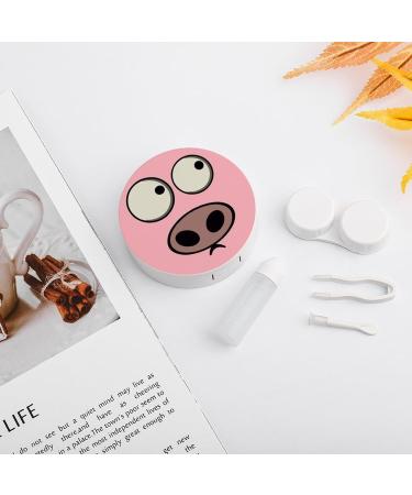 Pig Face Contact Lens Travel Kit | Portable Cute Lens Box with Mirror for Daily Use & Outdoor Adventures - Buy Online on GoSupps.com