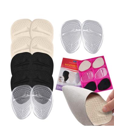 Metatarsal Pads Ball of Foot Cushions for Women  6 Pairs Forefoot Pads Gel Foot Pads Reusable All Day Ball of Foot Pain Relief Shoe Inserts Shoe Pads for Women High Heel Shoes Gel Insoles for Women