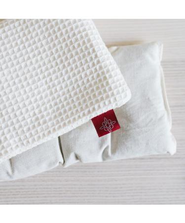 SAREDO Weighted Lavender Eye Pillow with Flax Seeds - Hot & Cold Compress for Headache Relief and Relaxation - Buy Online on GoSupps.com