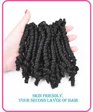 6 Packs Short Bob Spring Twist Crochet Hair 6 Inch - Pre-looped Passion Twist Crochet Braids for Black Women - Bomb Twist Kids Crochet Hair (1B) - Pack of 6 - Buy Online on GoSupps.com