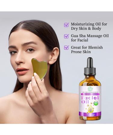 Organic Face Oil with Lavender Rosehip Frankincense Pomegranate & Vitamin E - USDA Certified Cold Pressed 100% Natural Anti-Aging Facial Oil for Moisturizing Brightening - 1oz / 30ml 1 Fl Oz (Pack of 1) - Buy Online on GoSupps.com